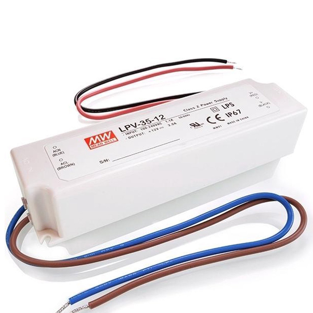 LPV-35-12 36Watt AC90~264V Input Mean Well High-efficacy Waterproof DC12V UL-Listed LED Display Lighting Power Supply LPV-35-12 36Watt AC90~264V Input Mean Well High-efficacy Waterproof DC12V UL-Listed LED Display Lighting Power Supply